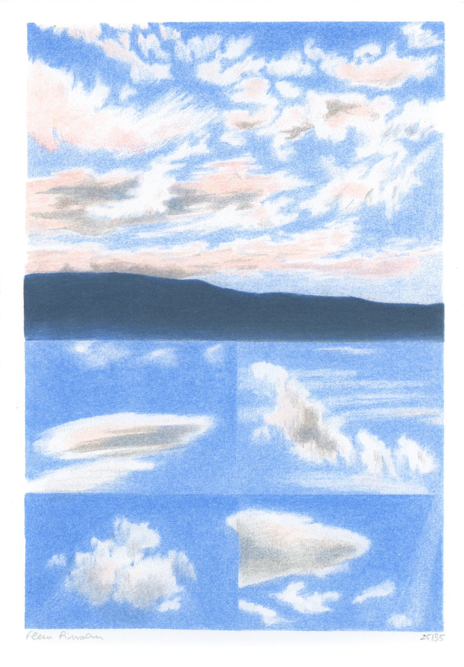 Poster A4 «Nuages» de Fleur Pinson 